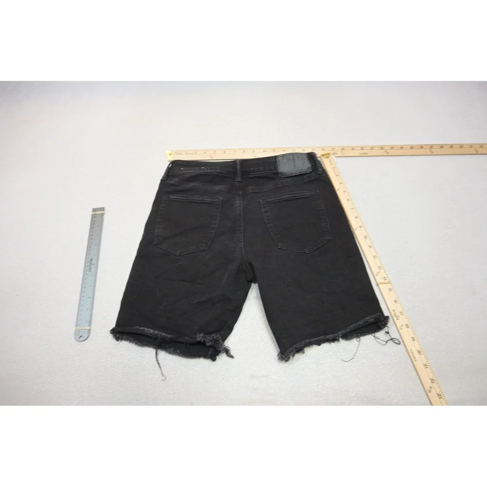 American Eagle Denim Shorts Mens 30 Black Airflex Athletic Raw Hem Excellent